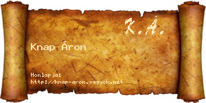 Knap Áron névjegykártya